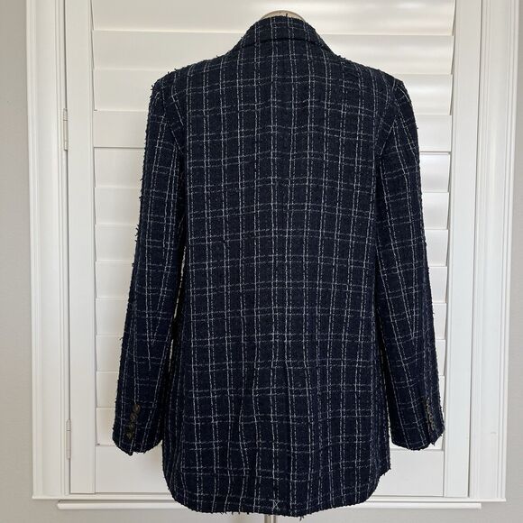 Ann Taylor The Tailored Double Breasted Blazer in Tweed, size 12, Cotton blend - Picture 7 of 11